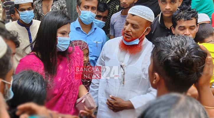 ঘটনাস্থ পরিদর্শনে ইউএনও সানজিদা শাহনাজ 