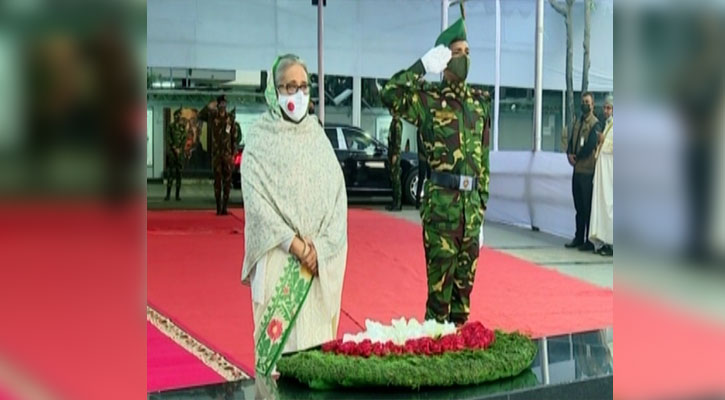 PM Pays Homage To Bangabandhu On Homecoming Day