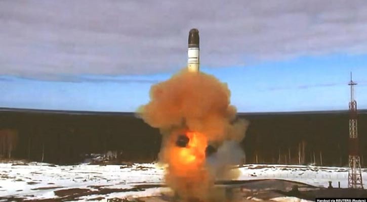 Russia Conducts Test Launch Of 'advanced' ICBM