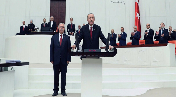 Turkey's Erdogan takes oath of office as president