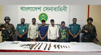 Joint forces arrest 4, recover local weapons 