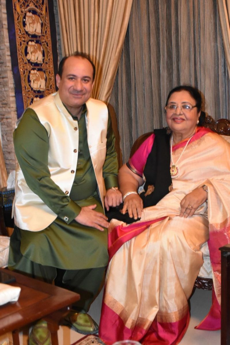 Actress Shabnam and Rahat Fateh Ali Khan 