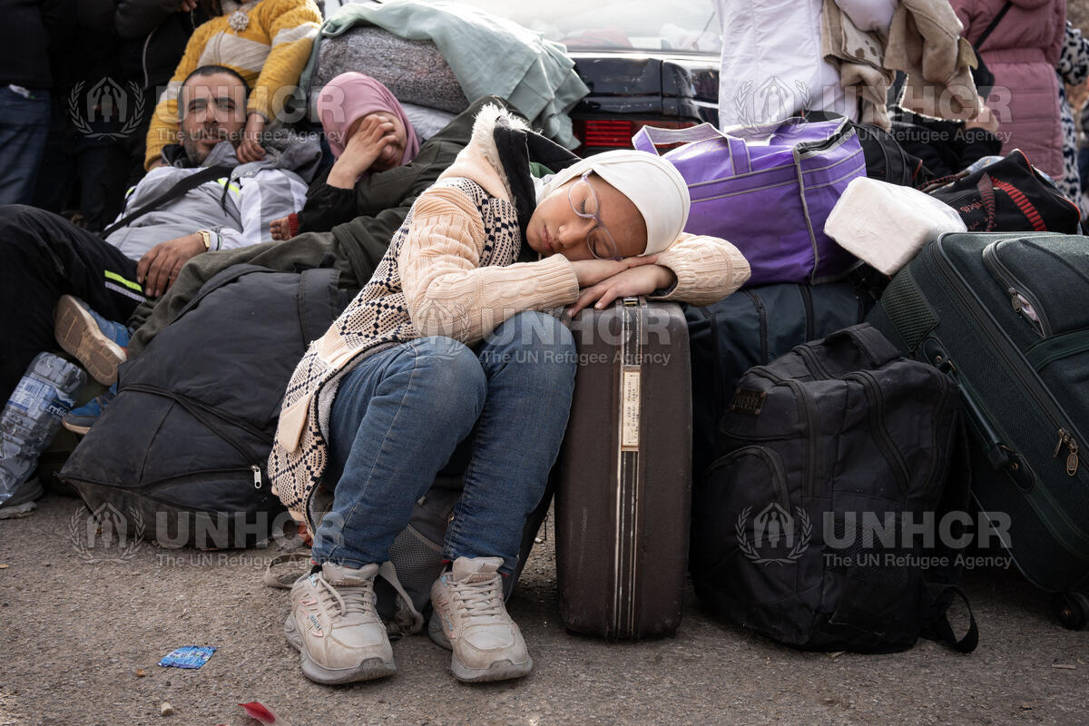 Syria. Thousands of Syrian refugees cross Lebanon-Syria border points