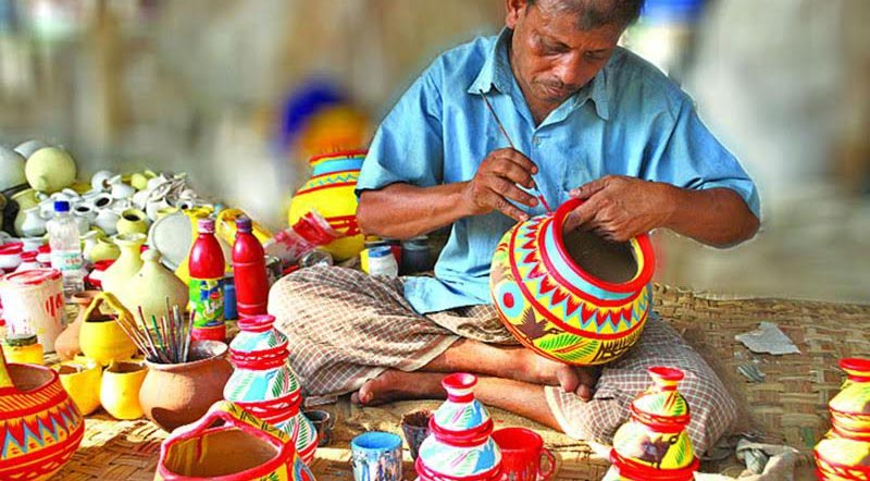 Handicrafts are among