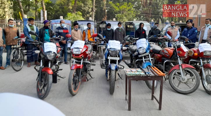 ফরিদপুরে আন্তঃজেলা চোর চক্রের ৯ সদস্য আটক