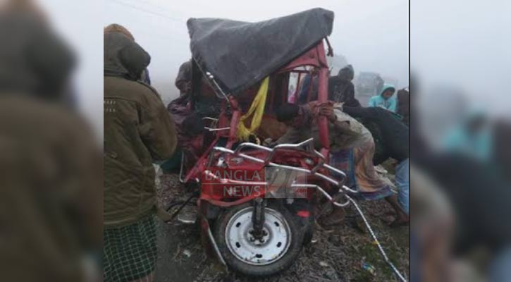 নান্দাইলে ট্রাকচাপায় অটোরিকশার দুই যাত্রী নিহত