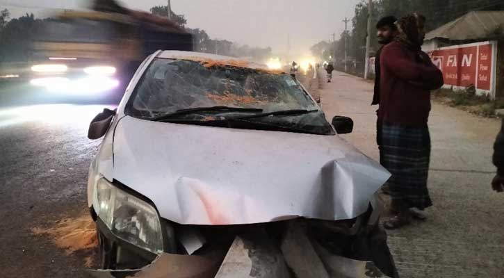 বগুড়ায় প্রাইভেটকার নিয়ন্ত্রণ হারিয়ে দুলাভাই-শ্যালক নিহত