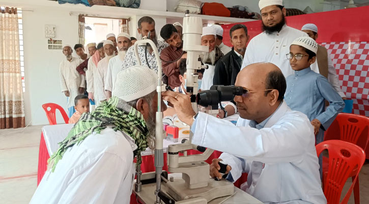 ব্রাহ্মণবাড়িয়ায় বিনামূল্যে চোখের চিকিৎসা পেলেন ৫ শতাধিক রোগী