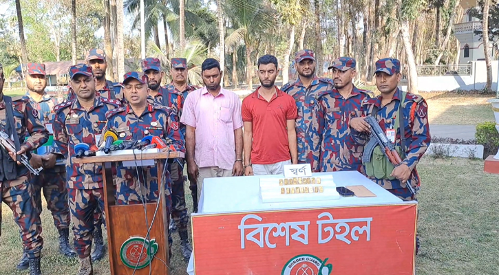 চুয়াডাঙ্গায় ১৮ স্বর্ণের বারসহ দুই চোরাকারবারি আটক