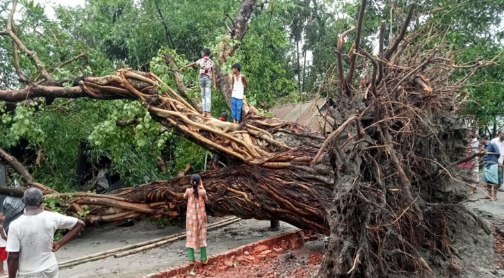 লালমনিরহাটে ঝড়ে লণ্ডভণ্ড অর্ধসহস্রাধিক ঘরবাড়ি, আহত ৫