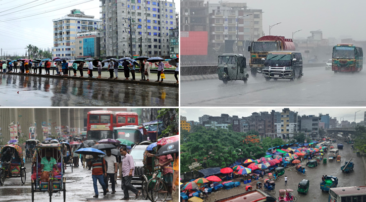 দিনভর বৃষ্টিতে ভোগান্তিতে রাজধানীবাসী