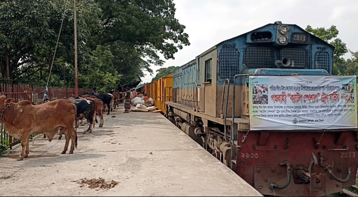 জামালপুর থেকে গরু নিয়ে রাজধানীর উদ্দেশে ‘ক্যাটল স্পেশাল ট্রেন’