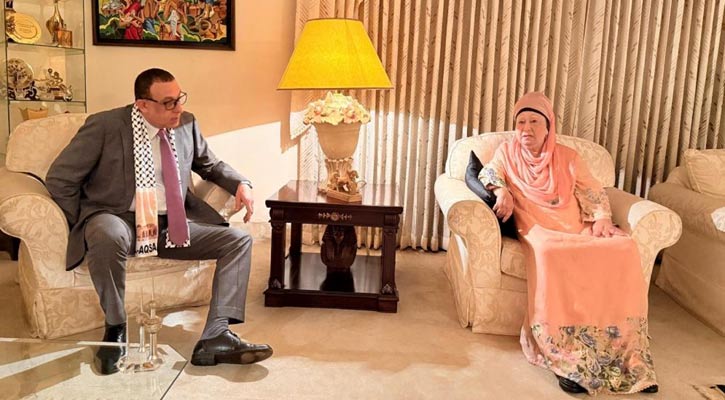 খালেদা জিয়ার সঙ্গে ফিলিস্তিনি রাষ্ট্রদূতের সৌজন্য সাক্ষাৎ